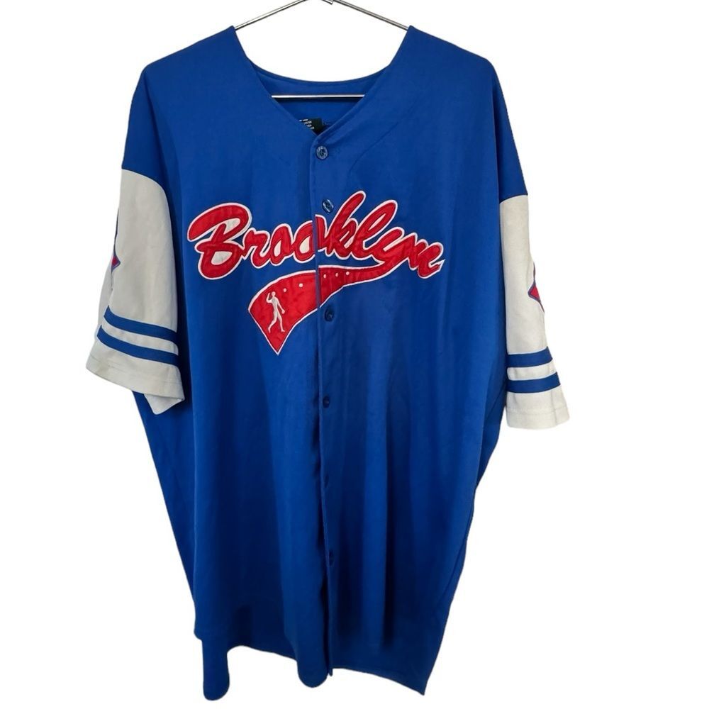 High End Brooklyn NY Baseball League Blue Retro Jersey Men’s XL Streetwear